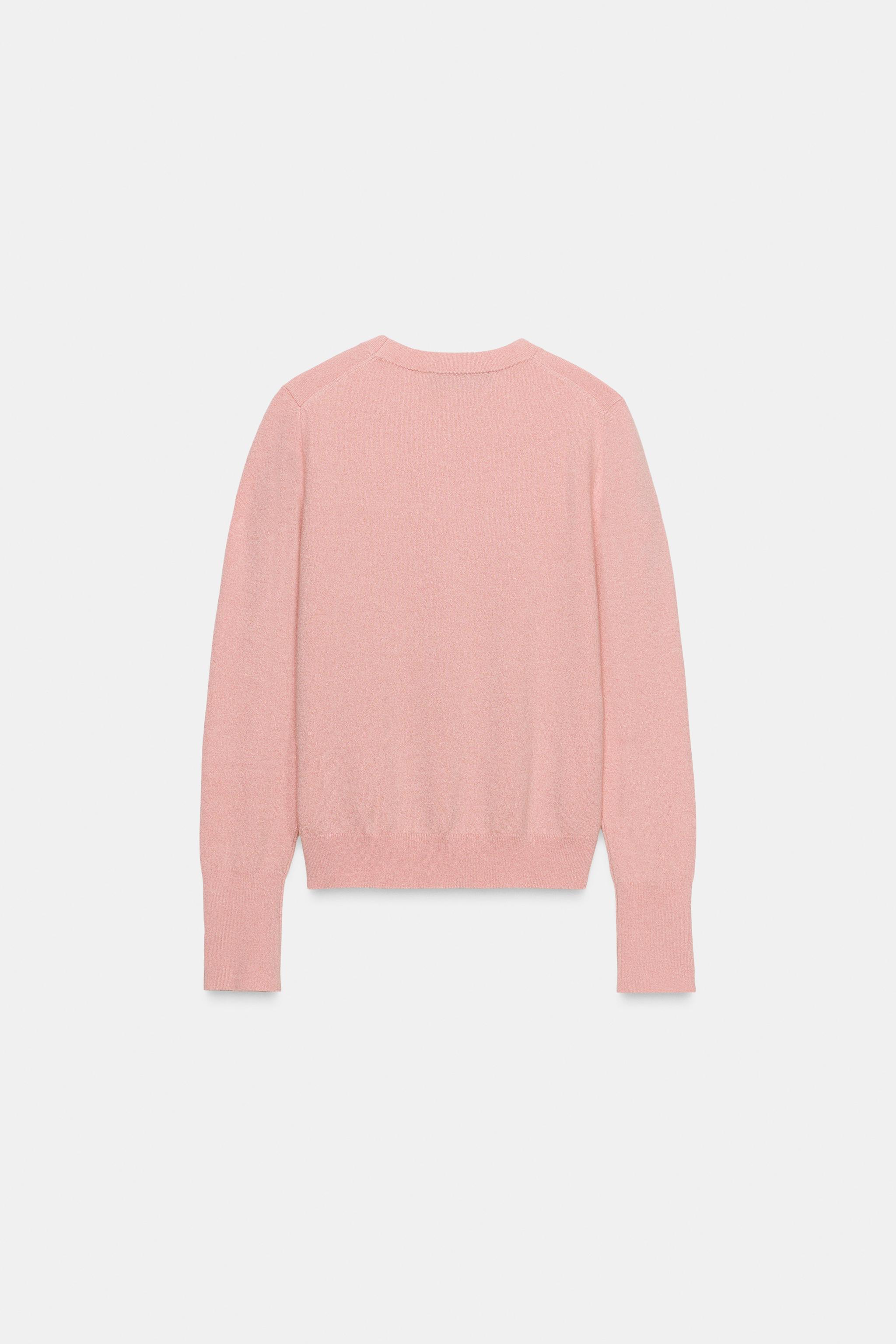 KNIT SWEATER WITH FLORAL BUTTONS